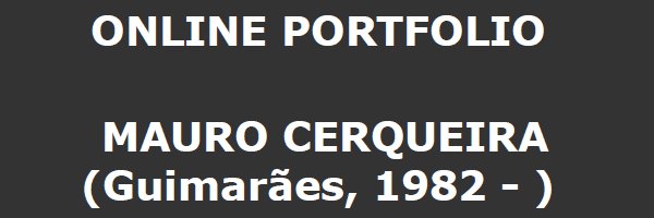 Online Portfolio "Mauro Cerqueira"